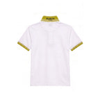 White Cotton Men Polo-Shirt