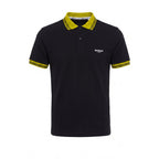 Blue Cotton Men Polo Shirt