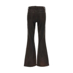 Black Cotton Bootcut Jeans