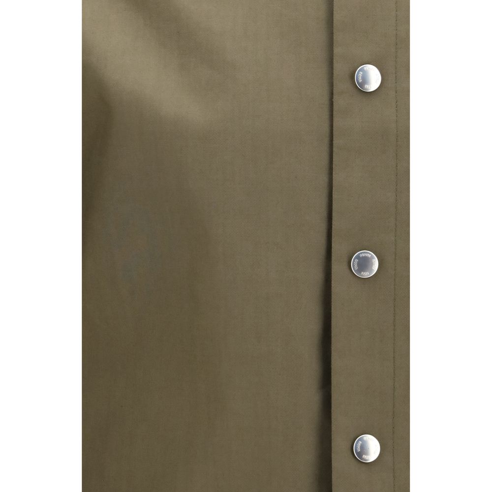 Bicolor Polyester Full-Length Jacket