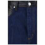 Blue Recycled Cotton Straight-Leg Jeans