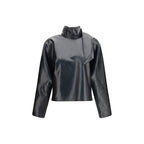 Black Recycled Leather Shirt