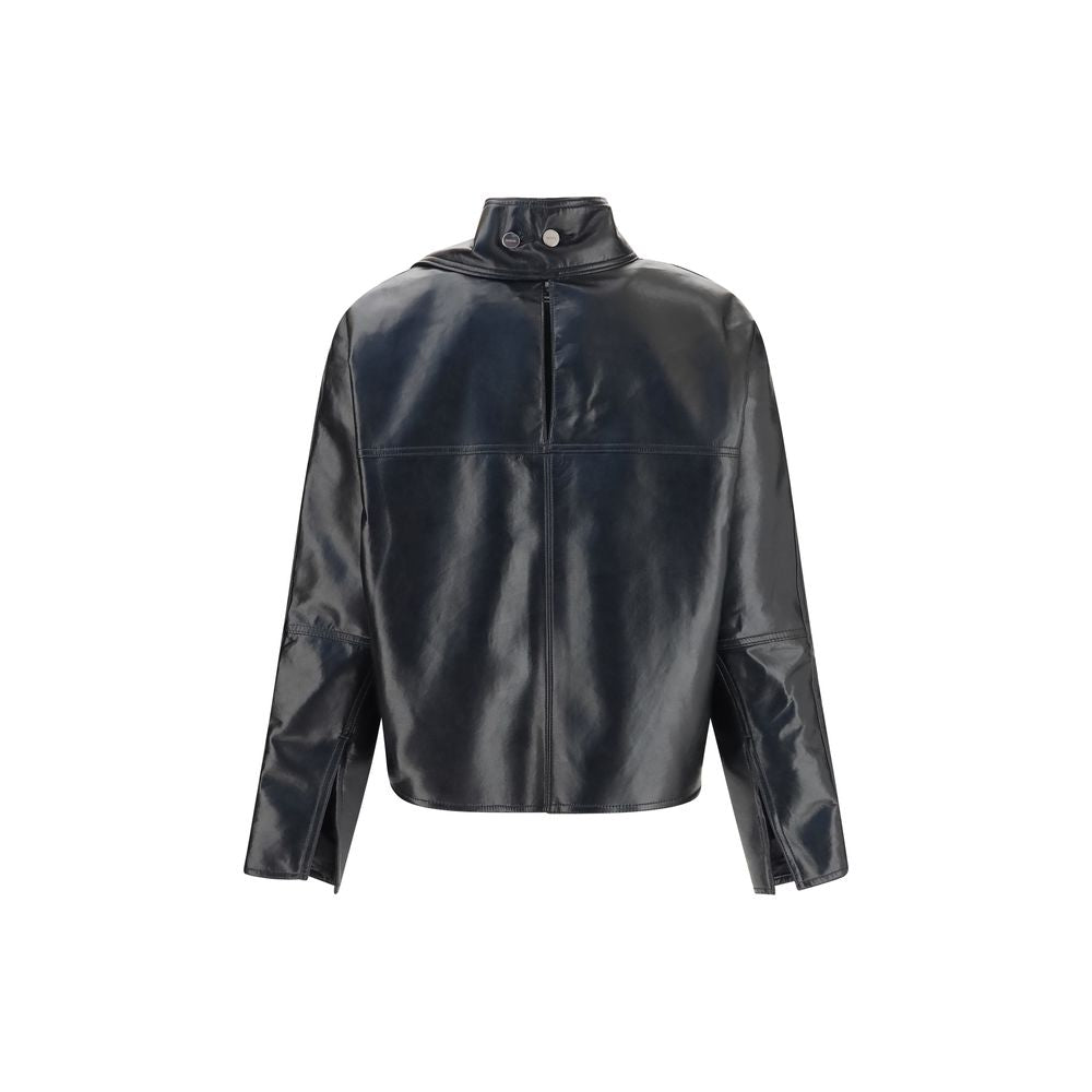 Black Recycled Leather Shirt