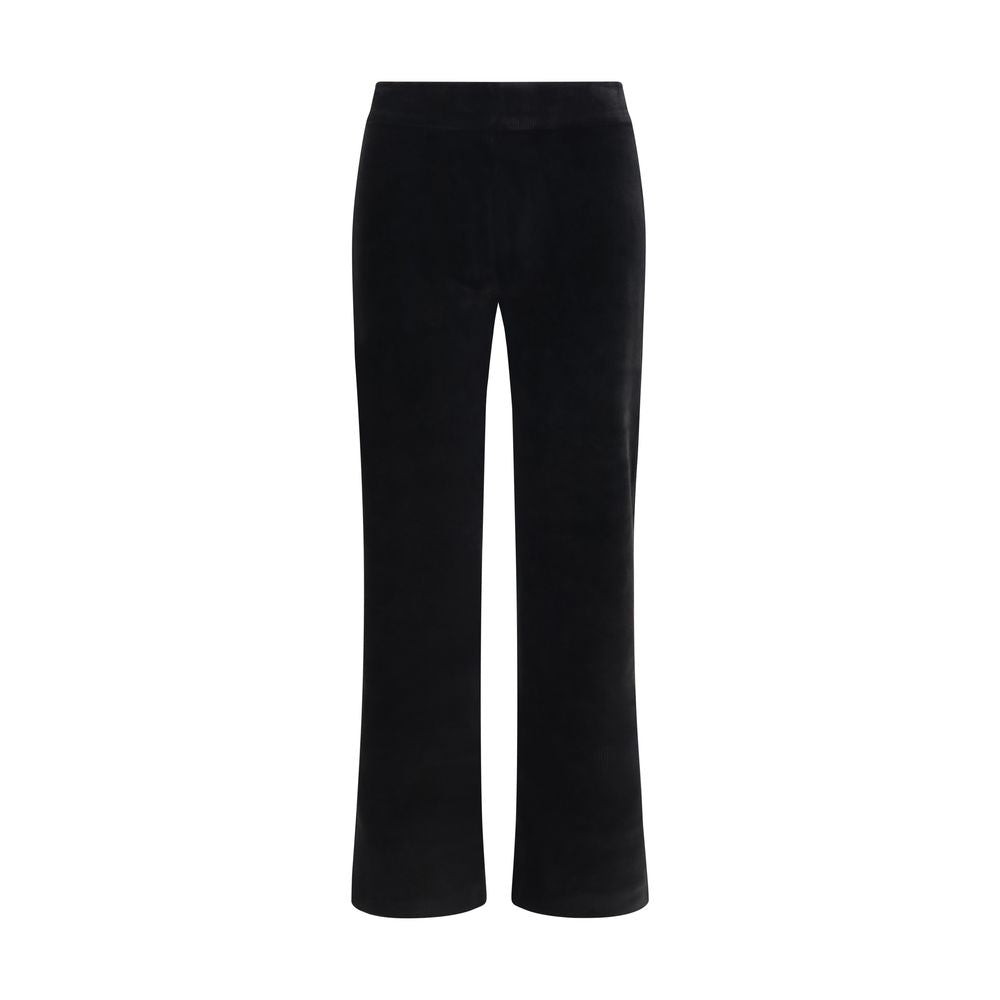 Black Cotton Flared Pants