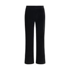Black Cotton Flared Pants