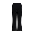 Black Cotton Flared Pants