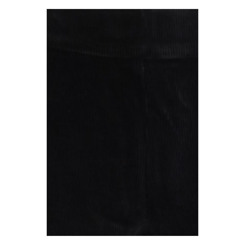 Black Cotton Flared Pants
