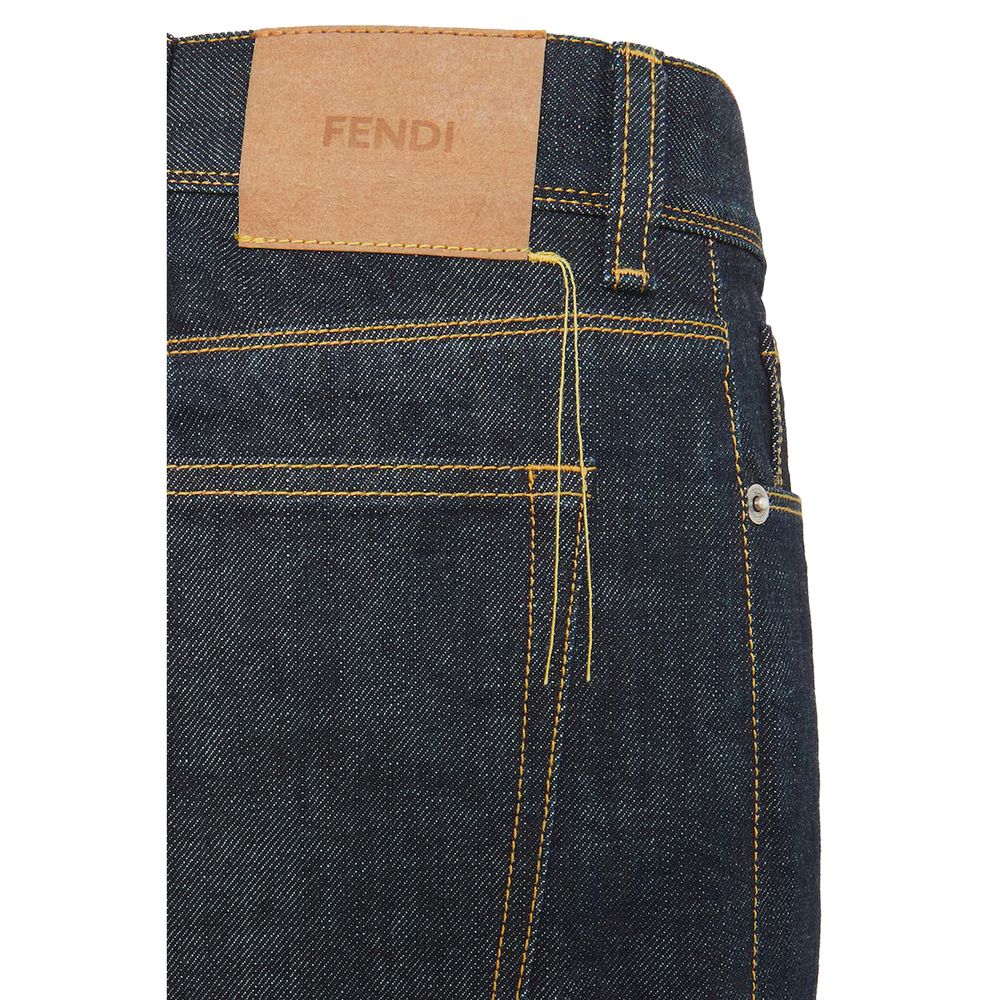 Blue Cotton Slim Fit Jeans