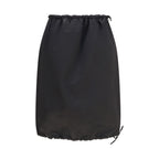Black Cotton Mini Skirt