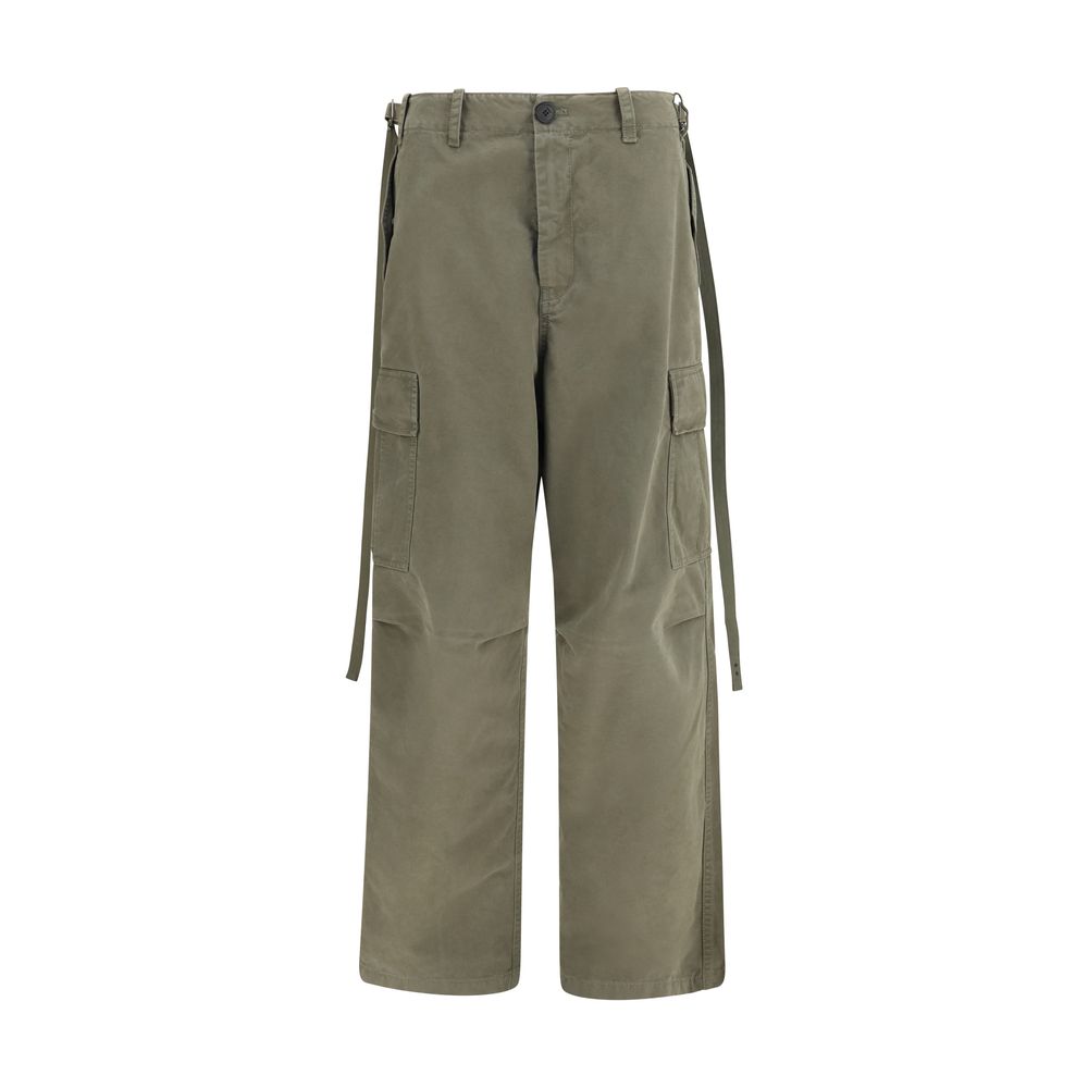 Bicolor Cotton Cargo Pants