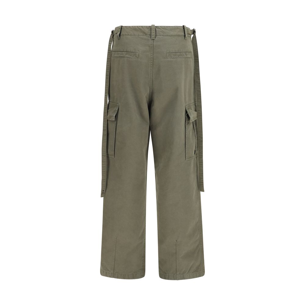 Bicolor Cotton Cargo Pants