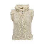 White Wool Oves Aries Sleeveless Jacket