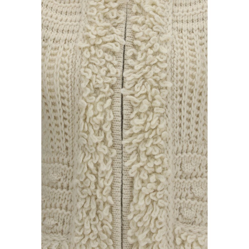 White Wool Oves Aries Sleeveless Jacket