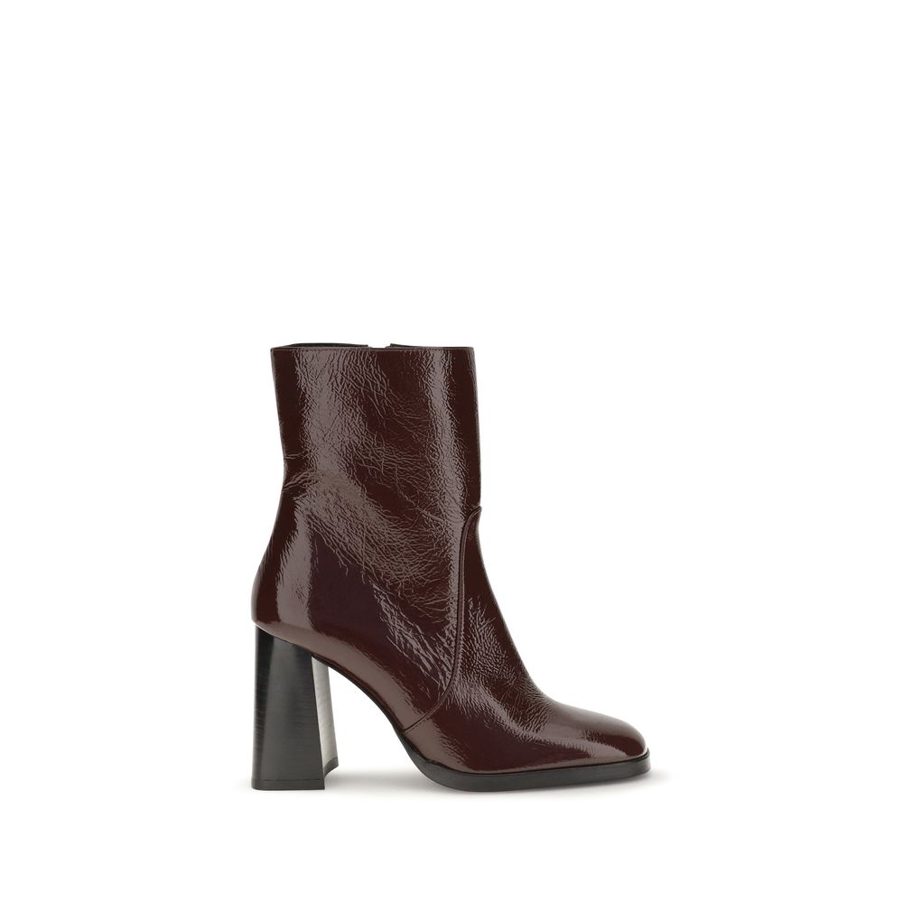Bordeaux Calf Leather Bos Taurus Ankle Boots