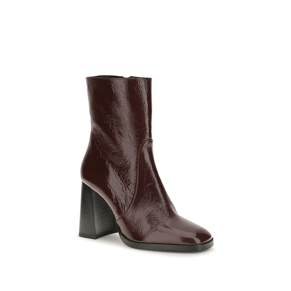 Bordeaux Calf Leather Bos Taurus Ankle Boots