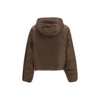 Brown Recycled Polyamide Full-Length Jacket