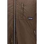Brown Recycled Polyamide Full-Length Jacket