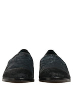 Blue Suede Slip On Men Slippers Loafers Shoes