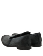 Blue Suede Slip On Men Slippers Loafers Shoes