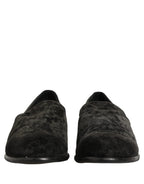 Black Suede Slip On Men Slippers Loafers Shoes