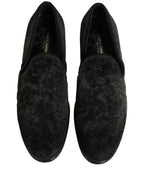 Black Suede Slip On Men Slippers Loafers Shoes