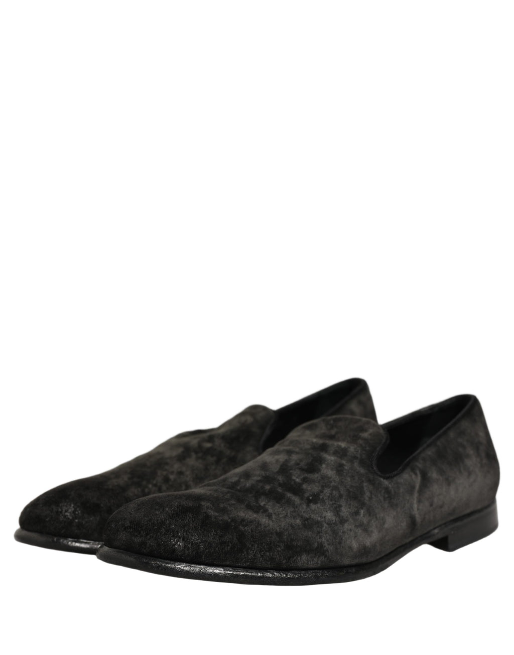 Black Suede Slip On Men Slippers Loafers Shoes