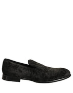 Black Suede Slip On Men Slippers Loafers Shoes