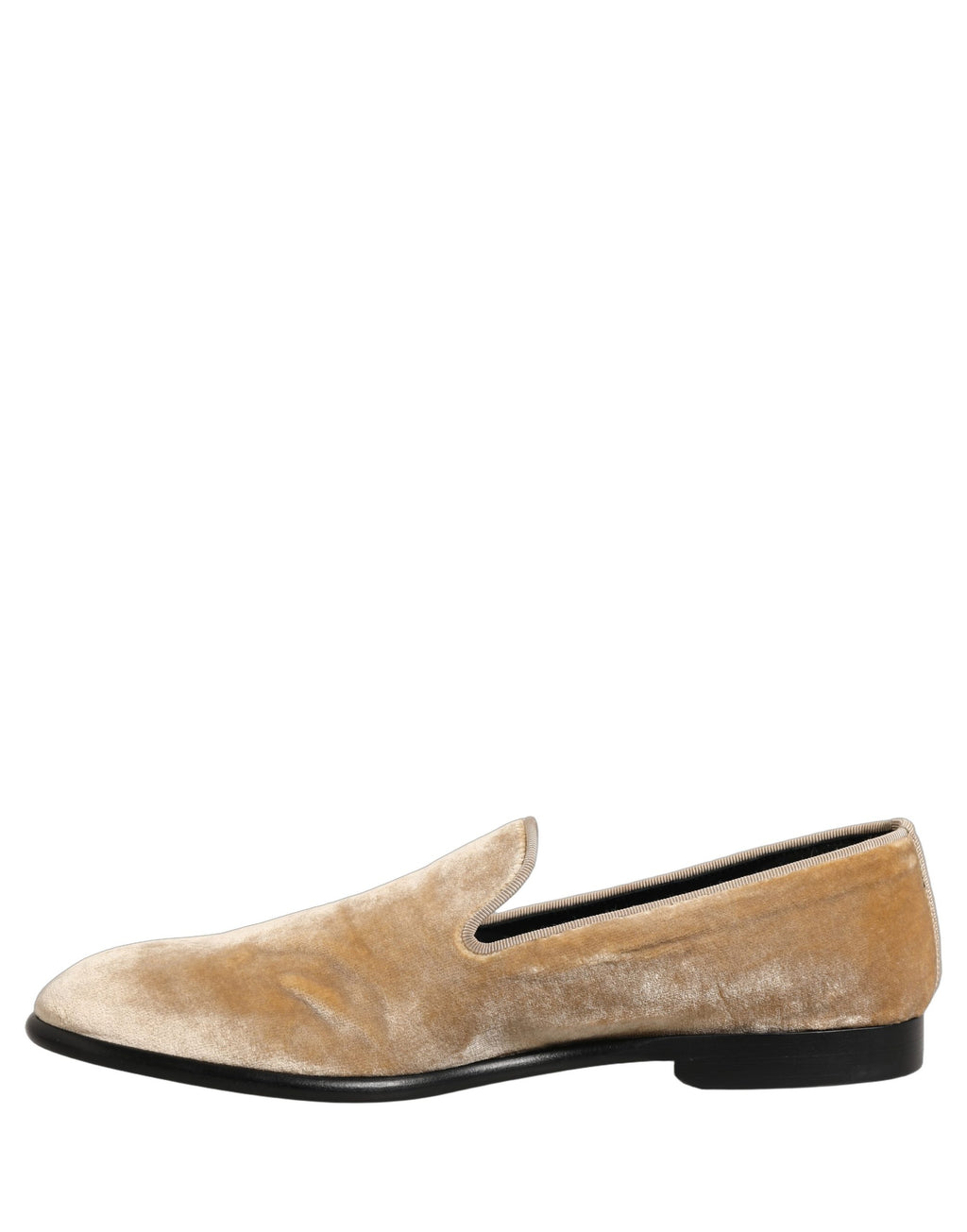 Beige Suede Slip On Slippers Loafers Shoes