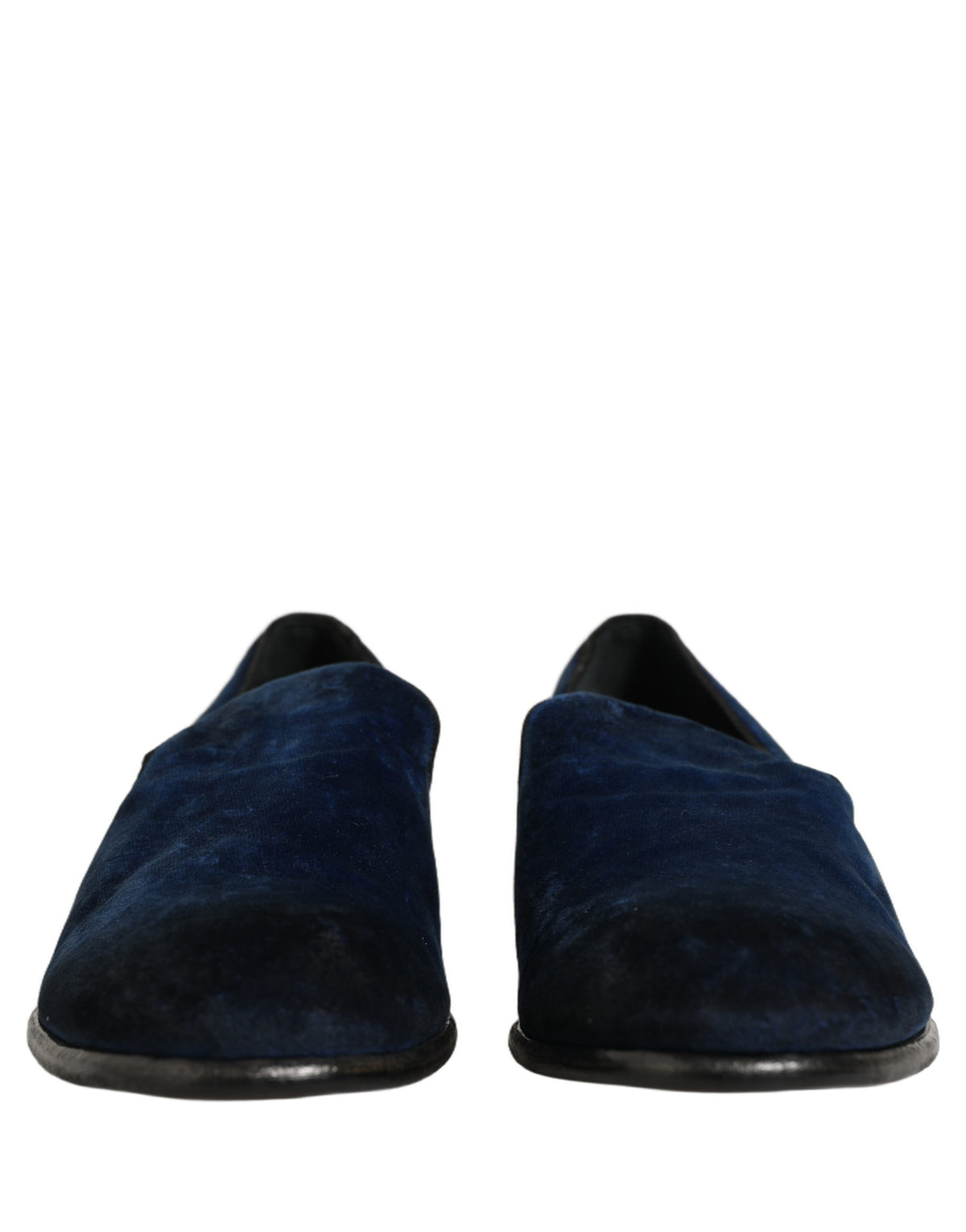 Blue Suede Slip On Men Slippers Loafers Shoes