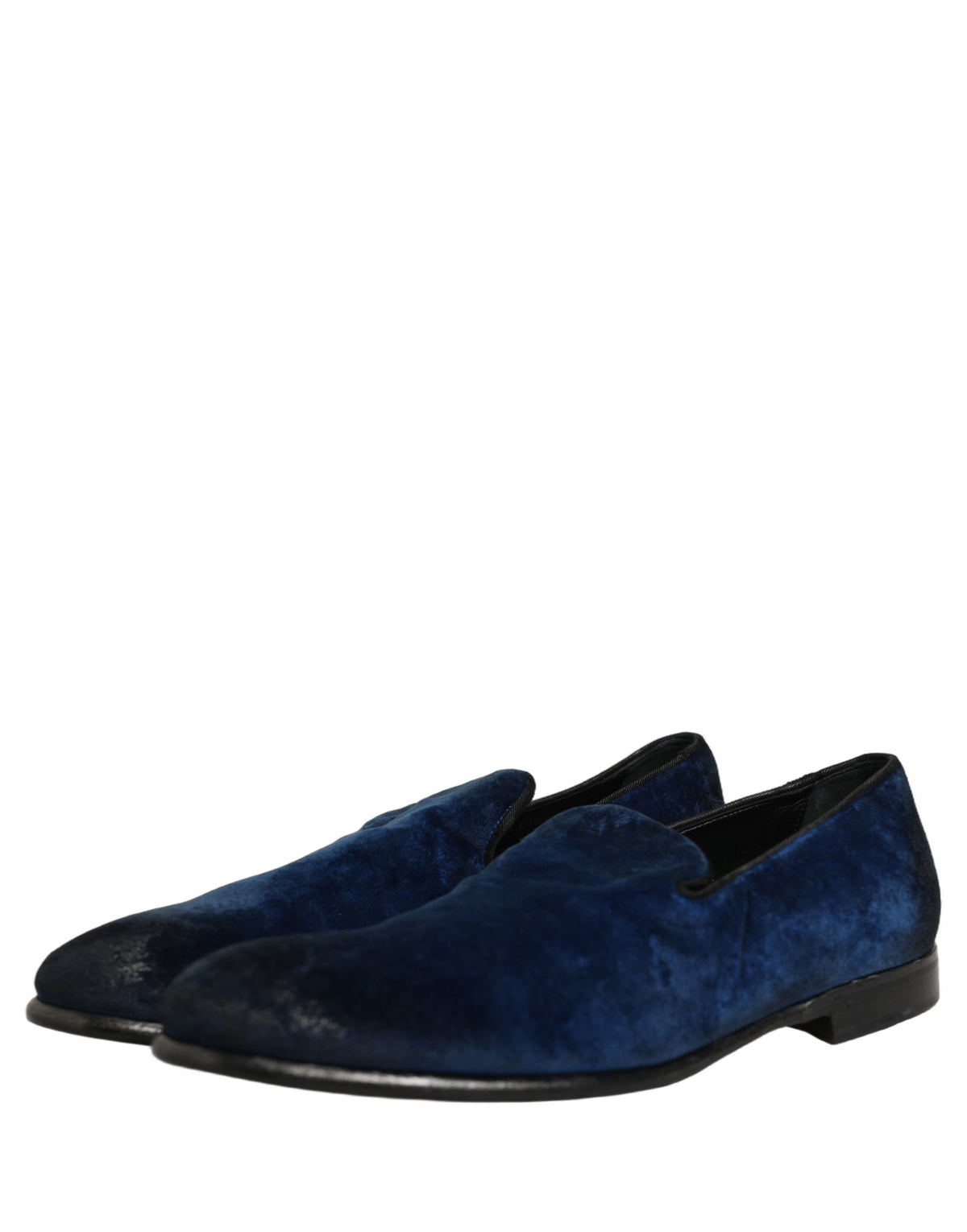 Blue Suede Slip On Men Slippers Loafers Shoes