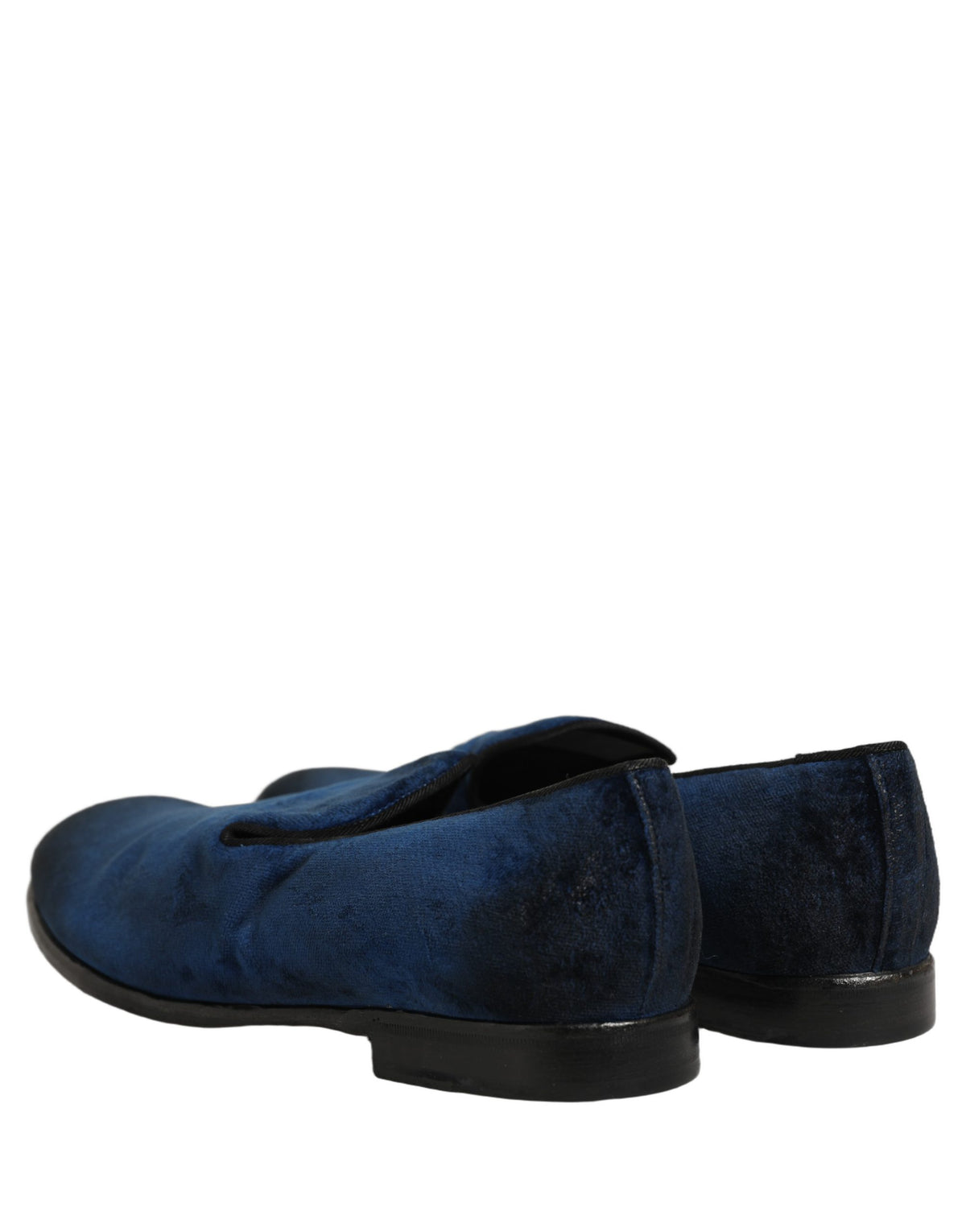 Blue Suede Slip On Men Slippers Loafers Shoes