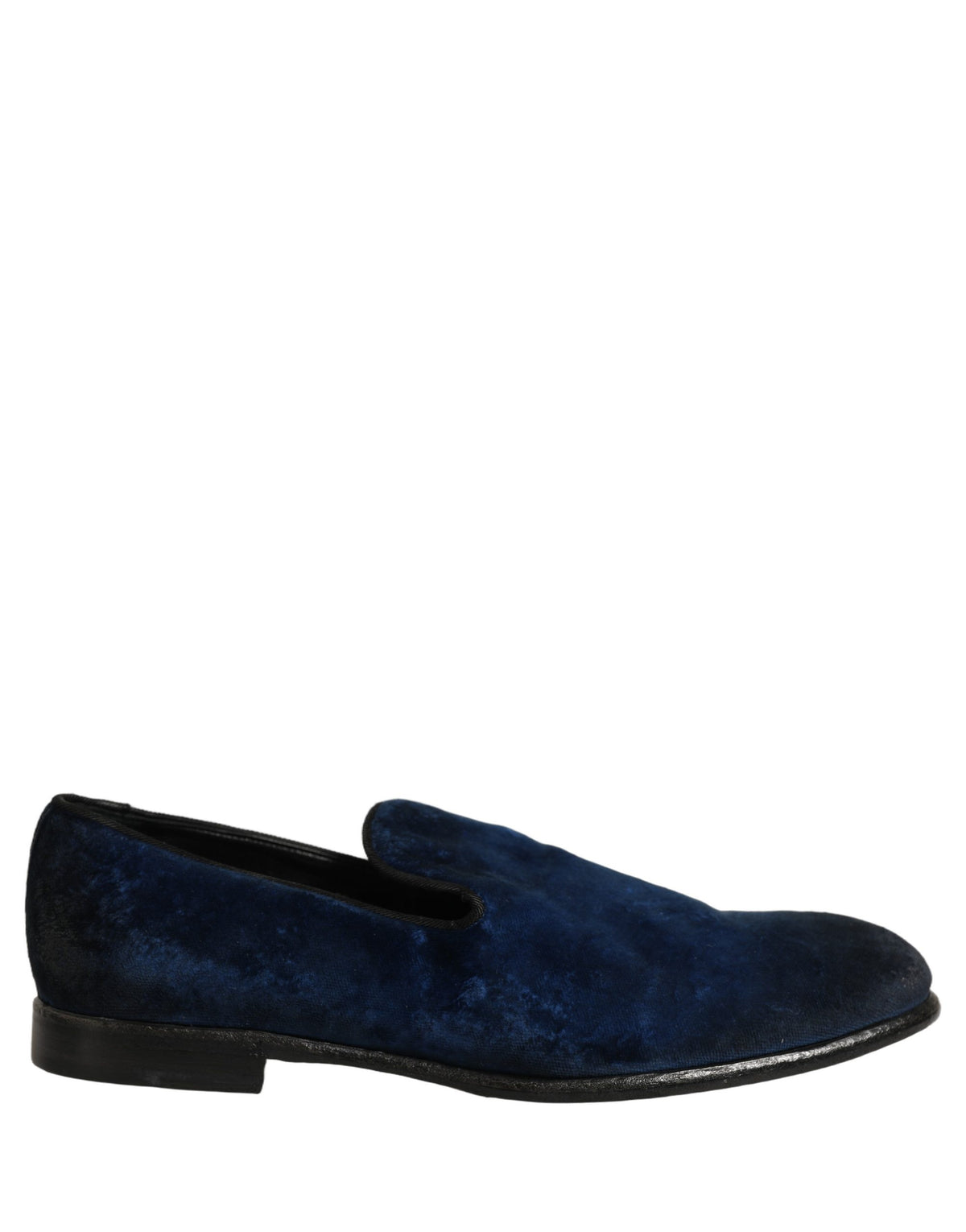 Blue Suede Slip On Men Slippers Loafers Shoes