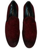 Maroon Suede Slip On Slippers Loafers Shoes