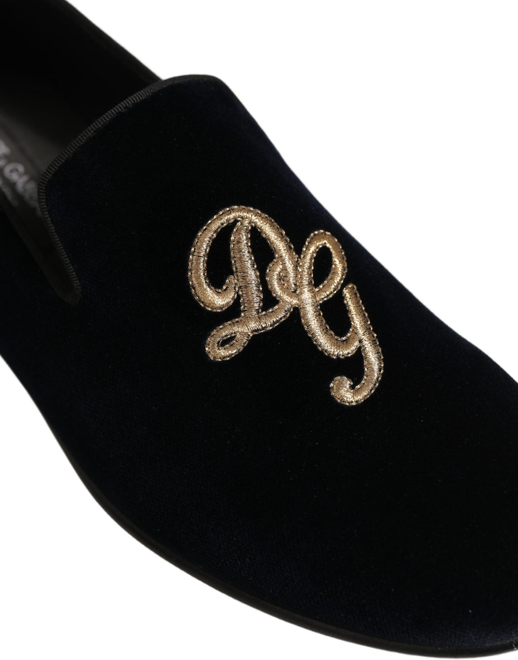 Black Suede DG Logo Slippers Men Loafers Shoes