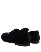 Black Suede DG Logo Slippers Men Loafers Shoes