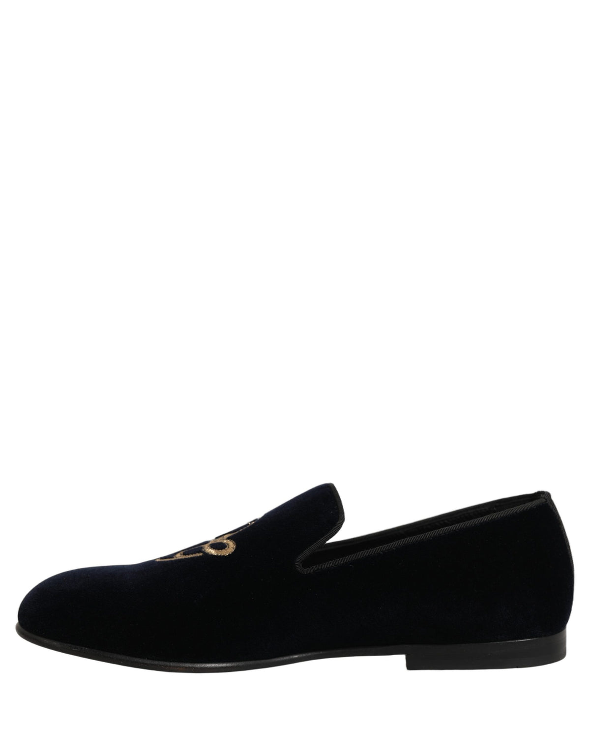 Black Suede DG Logo Slippers Men Loafers Shoes