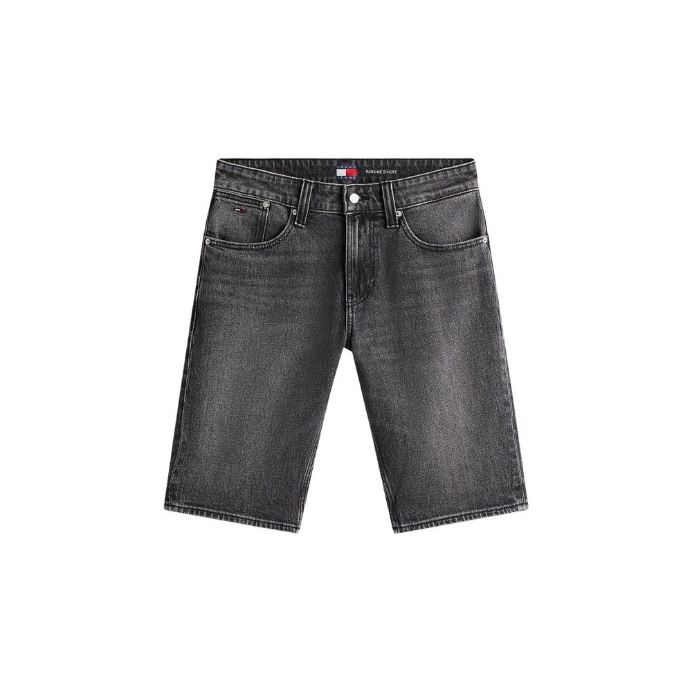 Black Recycled Cotton Bermuda Shorts