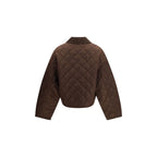 Brown Recycled Polyamide Full-Length Jacket