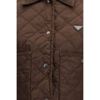 Brown Recycled Polyamide Full-Length Jacket