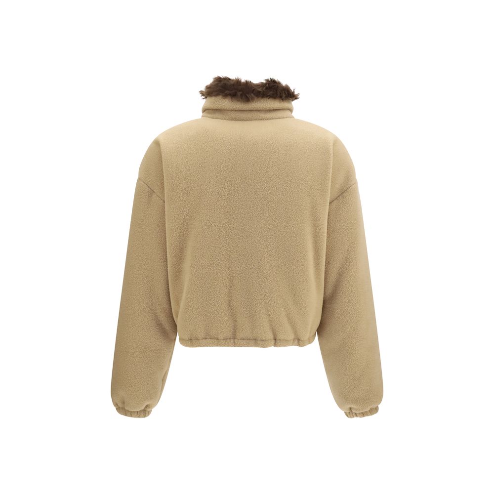 Beige Goose Down Full-Length Jacket