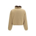 Beige Goose Down Full-Length Jacket
