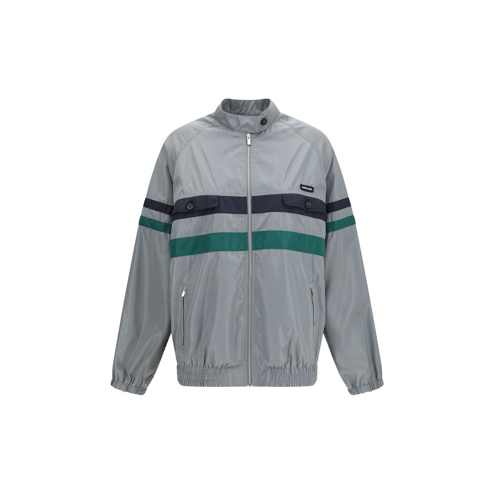 Gray Polyester Shell Jacket