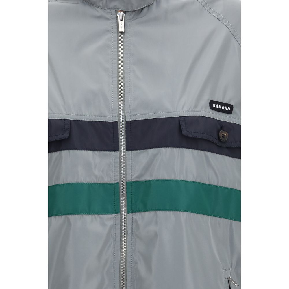 Gray Polyester Shell Jacket