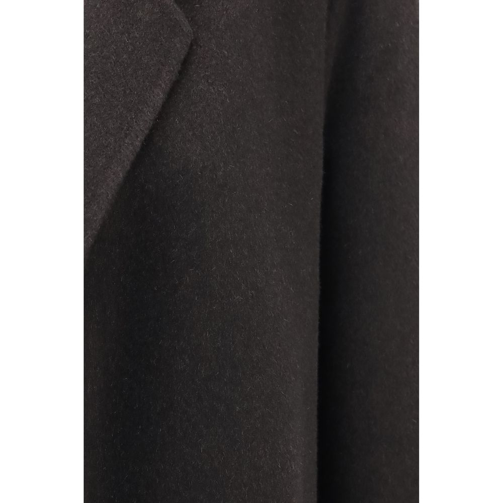 Brown Cashmere Full-Length Jacket