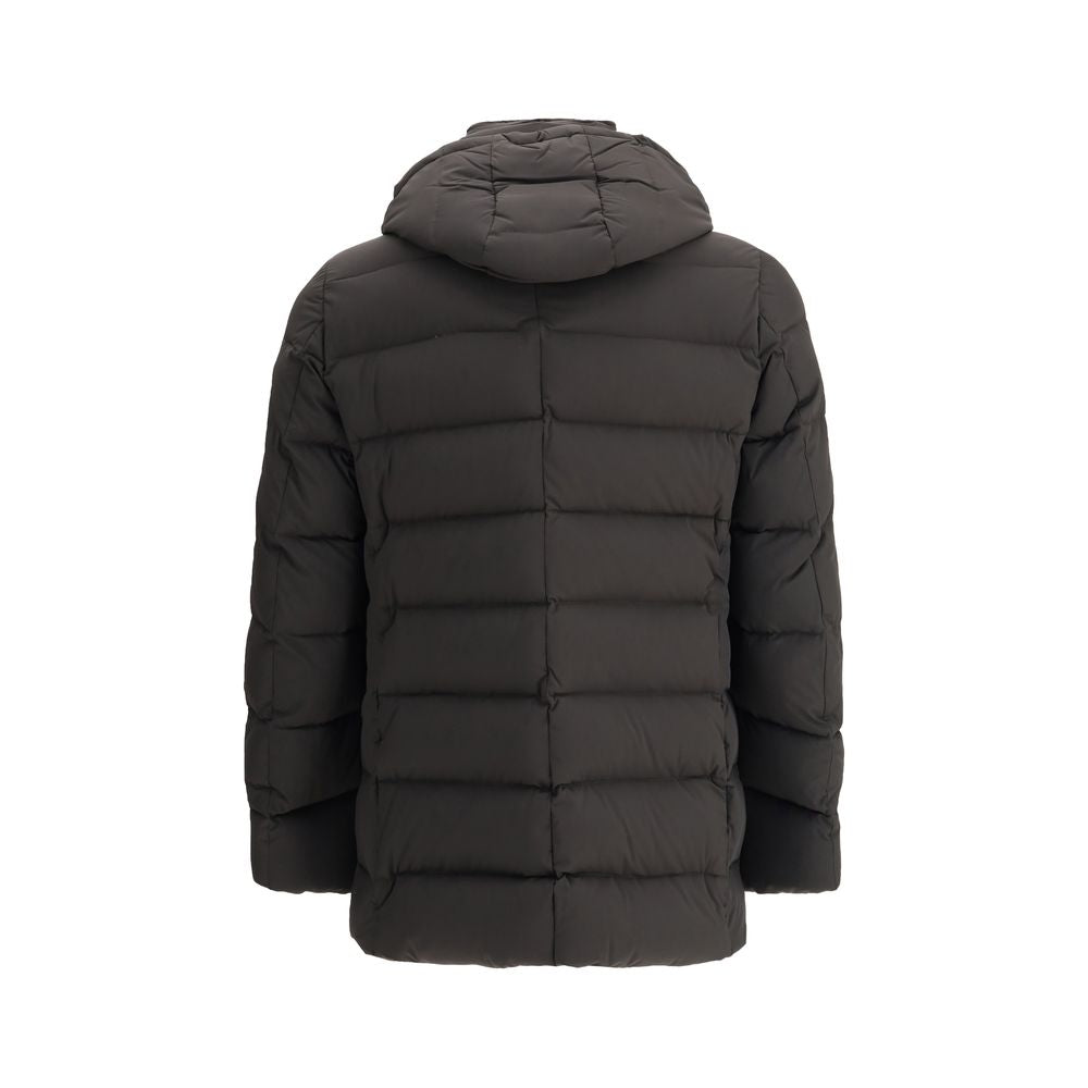 Black Polyamide Full-Length Jacket