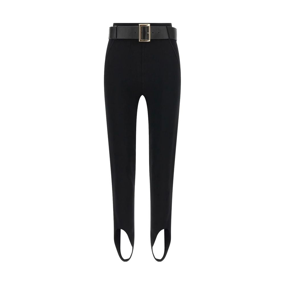 Black Viscose Athletic Pants