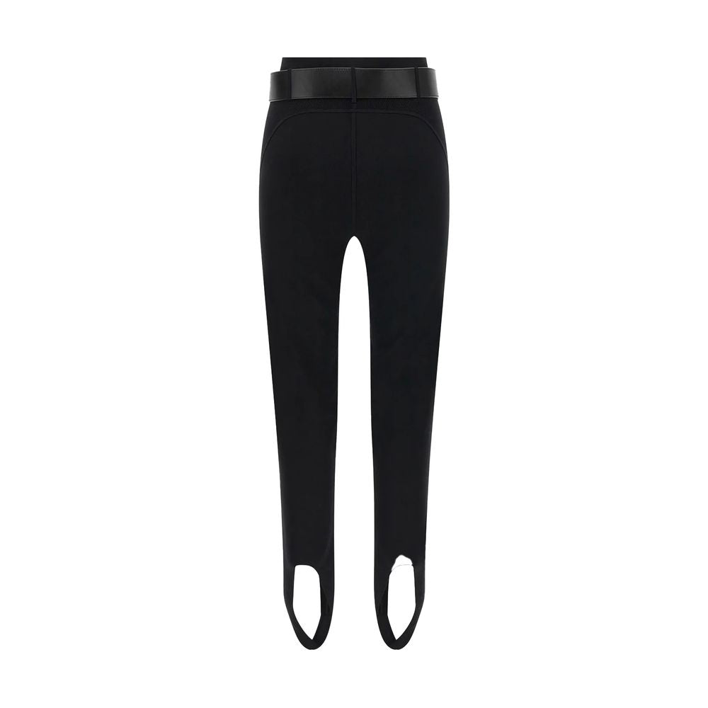 Black Viscose Athletic Pants