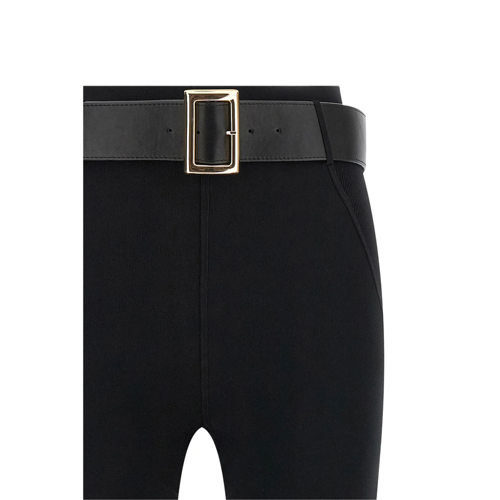 Black Viscose Athletic Pants