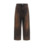 Brown Cotton Jeans Denim