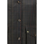 Bicolor Cotton Full-Length Jacket